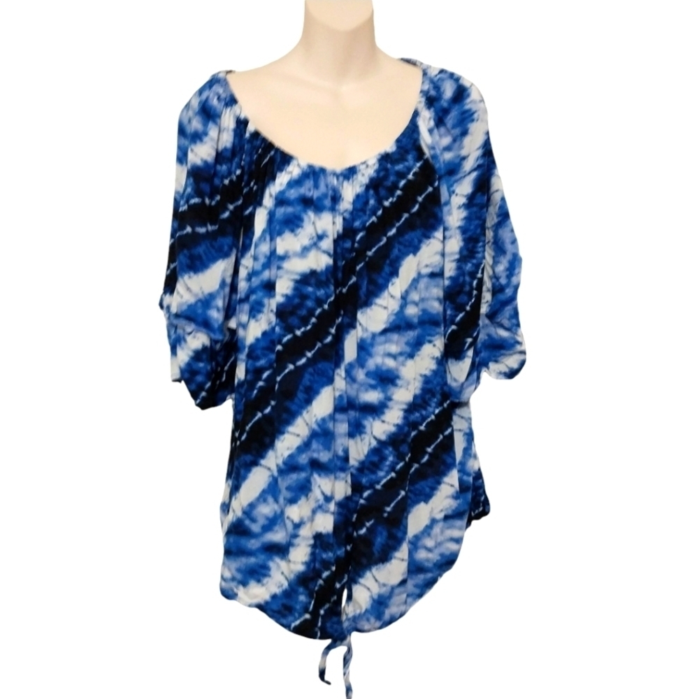 🔵BOGO FREE🔵 Est. 1946 Tie Dye Peasant Top Sz 22/24W